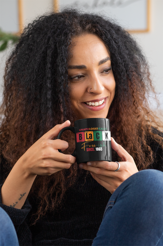 Juneteenth Unapologetically Black Colorful Mug